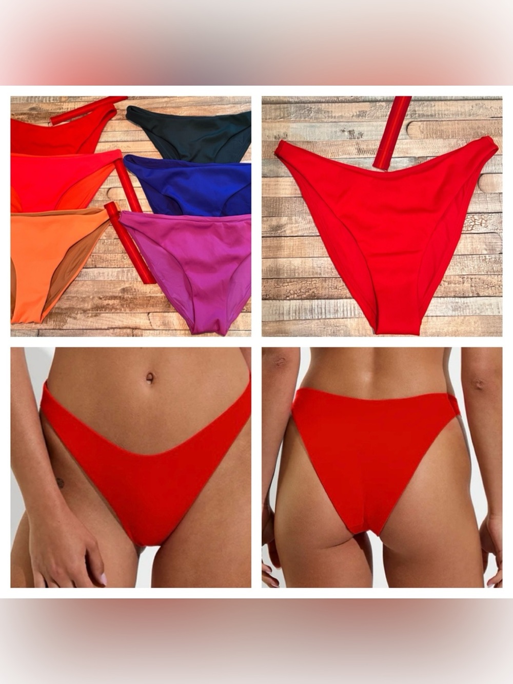 NWT~Left On Friday Dip Bikini Bottom~Sweet Chili Heat Red~M 🌶️